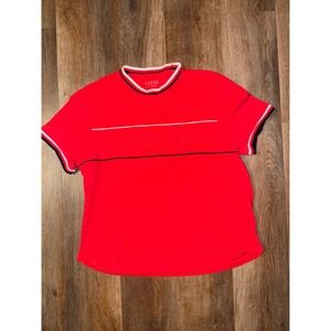 GUESS Los Angeles Red Logo‎ Embroidered T Shirt Men's Size XL